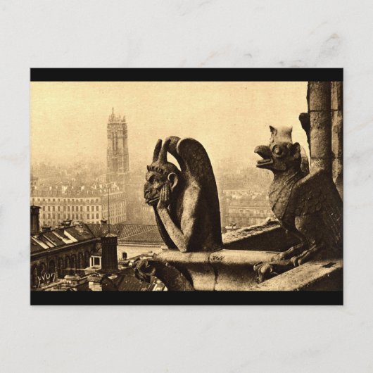 Ghoul Notre Dame, Parijs Frankrijk 1912  Briefkaart (Voorkant)