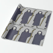 Ghoul Scary Person Wrapping Paper Cadeaupapier (Uitgerold)