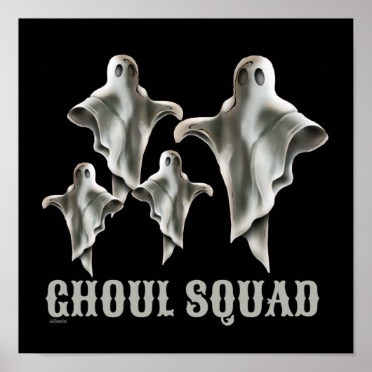 GHOUL SQUAD grappig spookachtig Poster (Voorkant)
