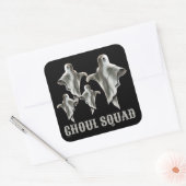 GHOUL SQUAD grappig spookachtig Vierkante Sticker (Envelop)