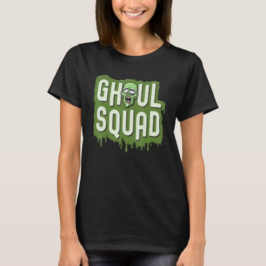 Ghoul Squad Halloween Crew Leuke Zombie 1 T-shirt (Voorkant)