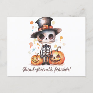 Ghoul-vrienden Forever Ghoul Fun & Modern Hallowee Feestdagenkaart