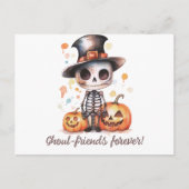 Ghoul-vrienden Forever Ghoul Fun & Modern Hallowee Feestdagenkaart (Voorkant)