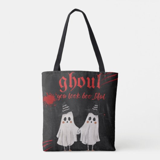 Ghoul You Look Boo-tiful  Funny Halloween Tote Bag (Achterkant)