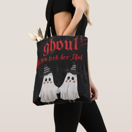 Ghoul You Look Boo-tiful  Funny Halloween Tote Bag (Dichtbij)