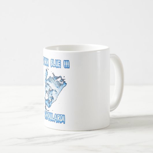 Ghoulardi (Draai Blauw/Transparantie) 11 oz. Mok (Voorkant rechts)