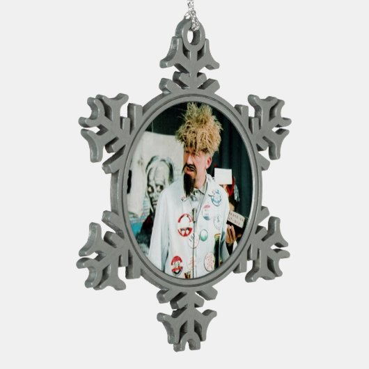 Ghoulardi (op de set-2) Pewter Snowflake Ornament (Links)