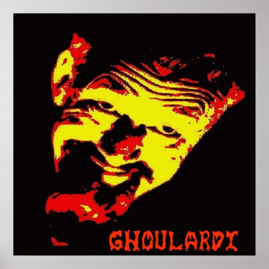 Ghoulardi (rood/geel) Matte Poster (Voorkant)