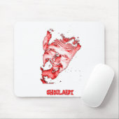 Ghoulardi (rood/transparant)  Mousepad Muismat (Met muis)