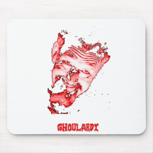 Ghoulardi (rood/transparant)  Mousepad Muismat (Voorkant)