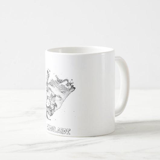 Ghoulardi (zwart/transparant) 11 oz. Mok (Voorkant rechts)