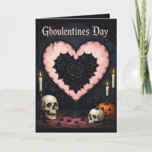Ghoulentines Dag Altaar Voor Een Macabere Romanse Kaart