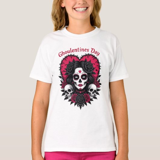 Ghoulentines Day Gothic Fusion of Valentine T-shirt (Voorkant)
