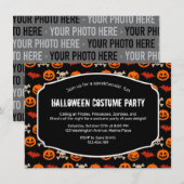 Ghoulish Dingen of Halloween Costume Invitation Kaart (Voorkant / Achterkant)
