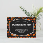 Ghoulish Dingen of Halloween Costume Invitation Kaart (Staand voorkant)