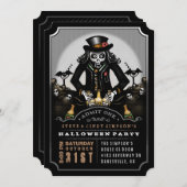 Ghoulish Fun Halloween Party Invitation Kaart (Voorkant / Achterkant)