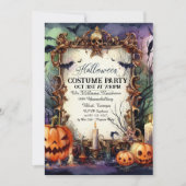 Ghoulish Gala: Gepersonaliseerde Halloween uitnodi Kaart (Voorkant)