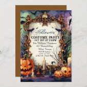 Ghoulish Gala: Gepersonaliseerde Halloween uitnodi Kaart (Voorkant / Achterkant)