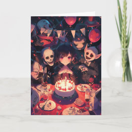 Ghoulish Gathering: Een Horror-Theme Birthday Bash Kaart