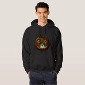 Ghoulish Ghost Dripping Eyeballs Jack-O-Lantern Hoodie (Voorkant volledig)