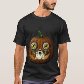 Ghoulish Ghost Dripping Eyeballs Jack-O-Lantern T-shirt (Voorkant)