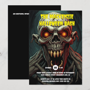 Ghoulish ghoul spooky volwassenen Halloween feest Kaart