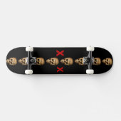 Ghoulish Grinning Skull Persoonlijk Skateboard (Horizontaal)