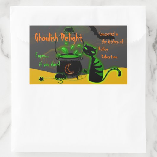 Ghoulish Groene Halloween Baking Labels Stickers (Tas)