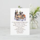 Ghoulish Halloween Diner Party Kaart (Staand voorkant)