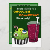 Ghoulish Halloween Dinner party Kaart (Voorkant / Achterkant)