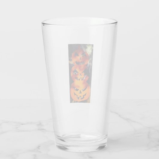 Ghoulish Jack-O-Lantern Stack Glass Cup Glas (Achterkant)