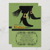 Ghoulish Night Halloween Party Invitation Kaart (Voorkant / Achterkant)
