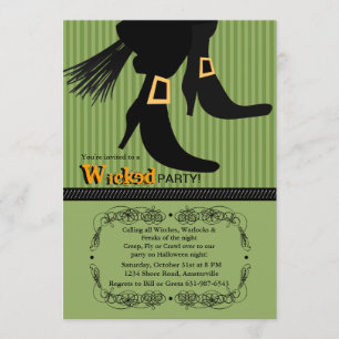 Ghoulish Night Halloween Party Invitation Kaart