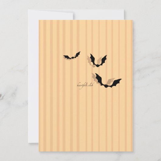 Ghoulish Pumpkins Halloween Party Uitnodiging (Achterkant)