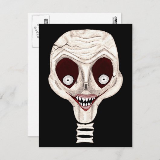 Ghoulish schedel Briefkaarten (Voorkant / Achterkant)