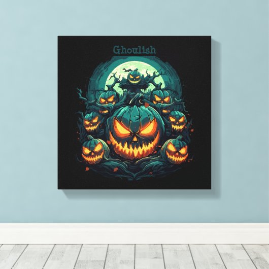 Ghoulish schittering canvas afdruk (Insitu (Houten vloer))