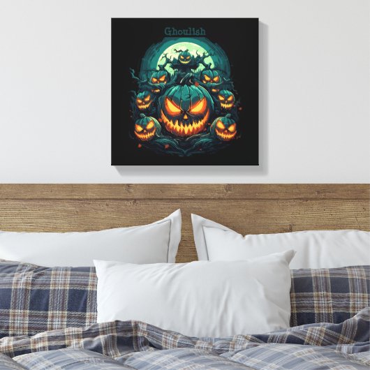 Ghoulish schittering canvas afdruk (Insitu (Slaapkamer))