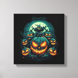 Ghoulish schittering canvas afdruk