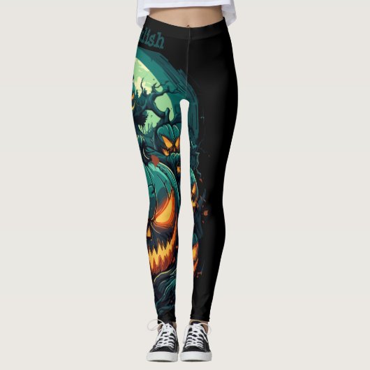 Ghoulish schittering leggings (Voorkant)