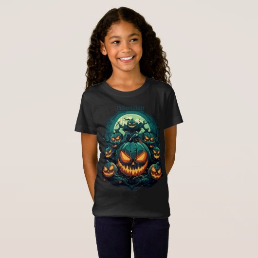 Ghoulish schittering t-shirt (Voorkant volledig)