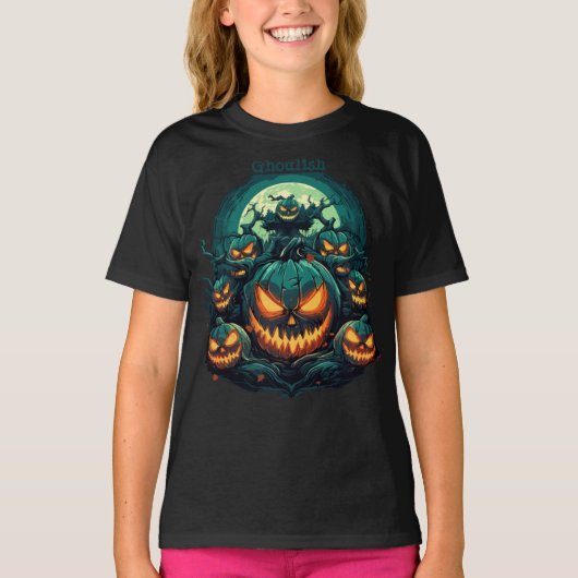 Ghoulish schittering t-shirt (Voorkant)