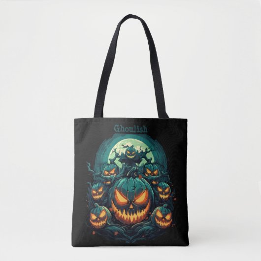Ghoulish schittering tote bag (Voorkant)