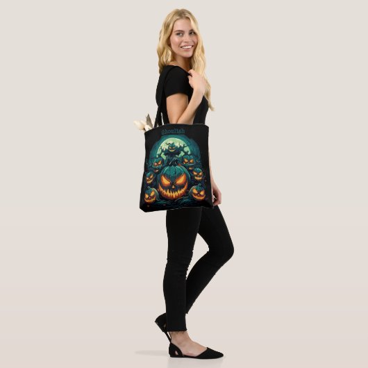 Ghoulish schittering tote bag (Op model)