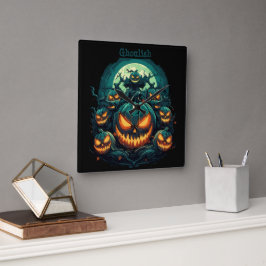 Ghoulish schittering vierkante klok