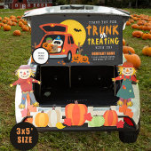 Ghoulish Trunk of Treat Halloween QR Business Spandoek