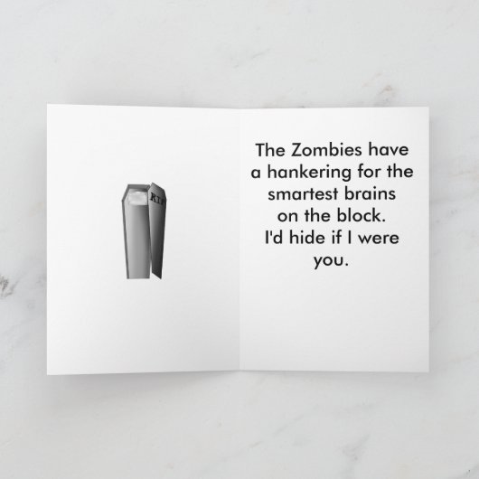 Ghoulish Zombie Attack Kaart (Binnen)