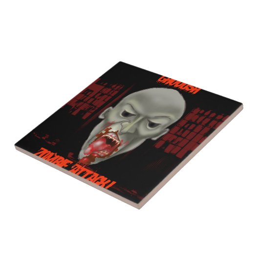 Ghoulish Zombie Attack Tegeltje (Zijkant)