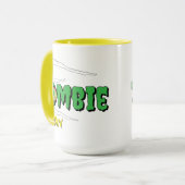 Ghoulishly Fun Funny Rippin' Zombie Halloween Mok (Voorkant links)