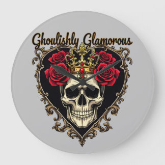 Ghoulishly Glamorous, Halloween Elegance Design Grote Klok