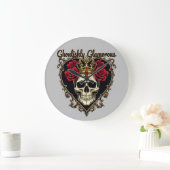 Ghoulishly Glamorous, Halloween Elegance Design Grote Klok (Huis)